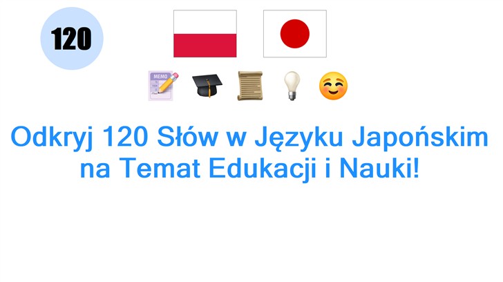 Odkryj 120 Słów w Języku Japońskim na Temat Edukacji i Nauki!